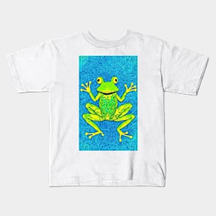 Frog On Pond Kids T-Shirt